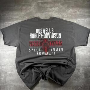 Y2K faded gray Harley Davidson tshirt